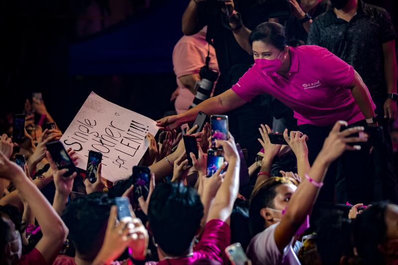 Robredo narrowly defeated Ferdinand Marcos Jr in the 2016 vice presidential race. Getty Images