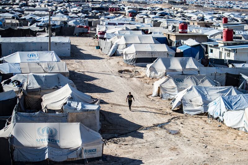About 51,000 people live at Al Hol Camp, most of them women and children. AFP
