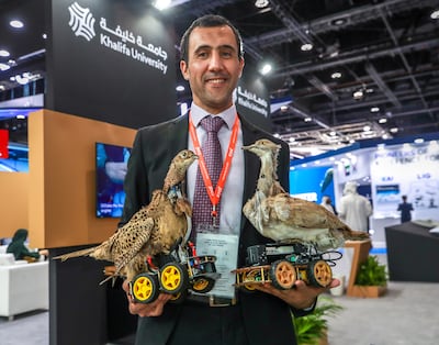 Lyes Saad Saoud, from Khalifa University, said the houbara robotic decoys have the potential to observe and collect vital data. Victor Besa / The National