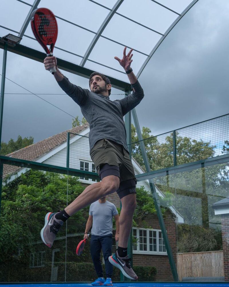 He was playing paddle tennis in a residential setting. Instagram / f3