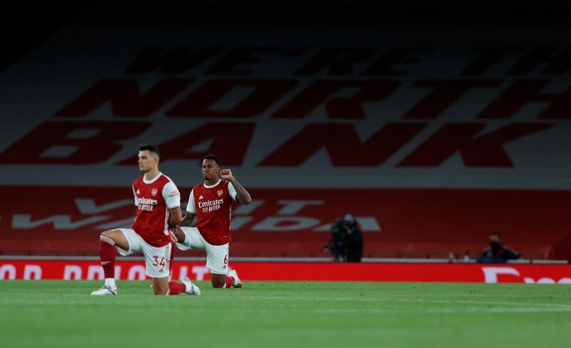 Granit Xhaka - 5, The Swiss midfielder was pressed throughout and some of his passing was very poor, but he didn’t cost his team in the end, even if that did involve a little bit of luck at times. EPA