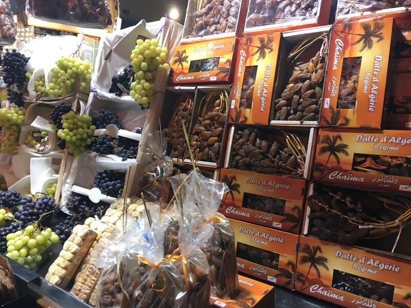 Dates and grapes at a local shop. Photo: John Brunton