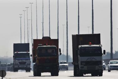 No trucks will be allowed on Abu Dhabi roads during rush hours. Stephen Lock / The National