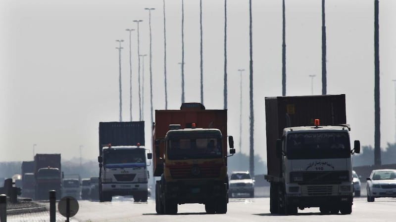 No trucks will be allowed on Abu Dhabi roads during rush hours. Stephen Lock / The National