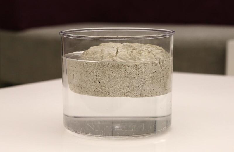 Geopolymer cement’s main benefit in 3D printing is that it is cheaper to use than Portland cement, which needs additives to work properly. Pawan Singh / The National