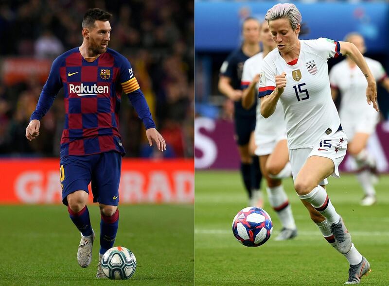 Argentinian striker Lionel Messi and US winger Megan Rapinoe have won the prestigious Ballon d’Or awards, in a ceremony in Paris on Monday night. AFP