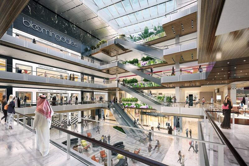 Above, the interior of the Bloomingdales store at Al Maryah Central. Courtesy Gulf Related