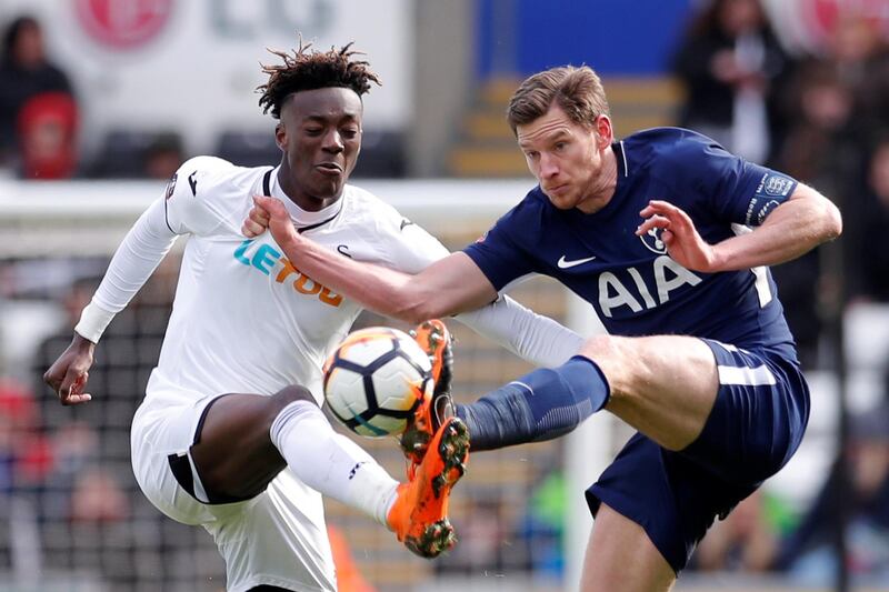 Centre-back: Jan Vertonghen (Tottenham) – Kept Swansea’s forwards quiet as Spurs cruised to victory in Wales to set up an FA Cup semi-final with Manchester United. Andrew Couldridge / Reuters