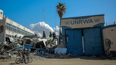 UNRWA's facilities in Gaza city have been damaged by Israeli strikes. AFP