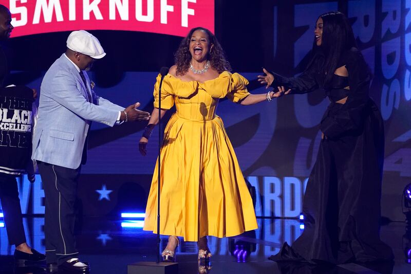 Carl Payne, Debbie Allen and Taraji P Henson. AP