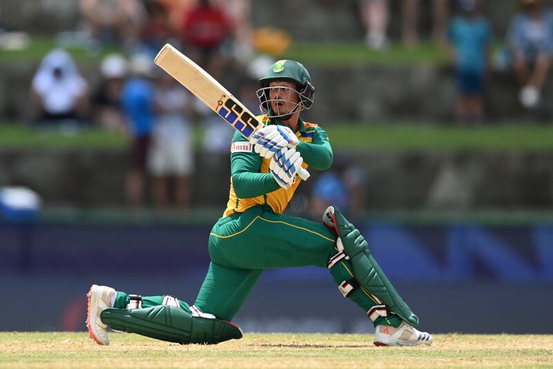 Quinton de Kock of South Africa smashed 74 off 40 balls. Getty Images