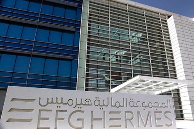 The new headquarters of the Egypt-based investment bank EFG-Hermes is seen on the outskirts of Cairo October 19, 2010.   REUTERS/Asmaa Waguih   (EGYPT - Tags: BUSINESS)