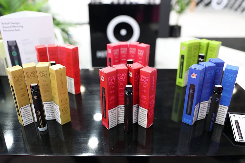 Various products on display at the World Vape Show 