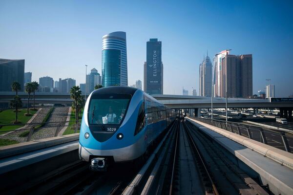 Flooding after last month's storms reduced the Dubai Metro's capability. AFP