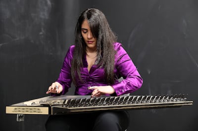 Sahar Khoueiry plays the qanun that she says lends itself to any musical interpretation. Pawan Singh / The National