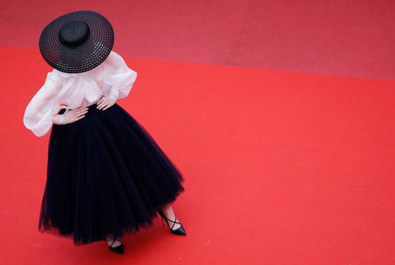 Elle Fanning arrives for the screening of the film "Once Upon a Time in Hollywood" at the Cannes Film Festival.  Reuters