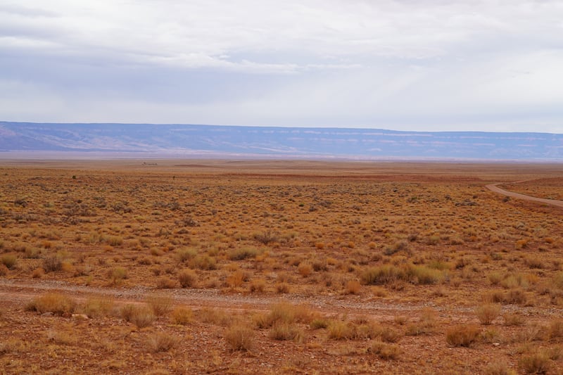 An arid stretch of land in the Bodaway area of the Navajo Nation reservation.