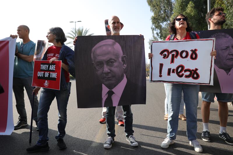 Demonstrators are turning out in increasing numbers to protest against Benjamin Netanyahu's Israeli government. EPA