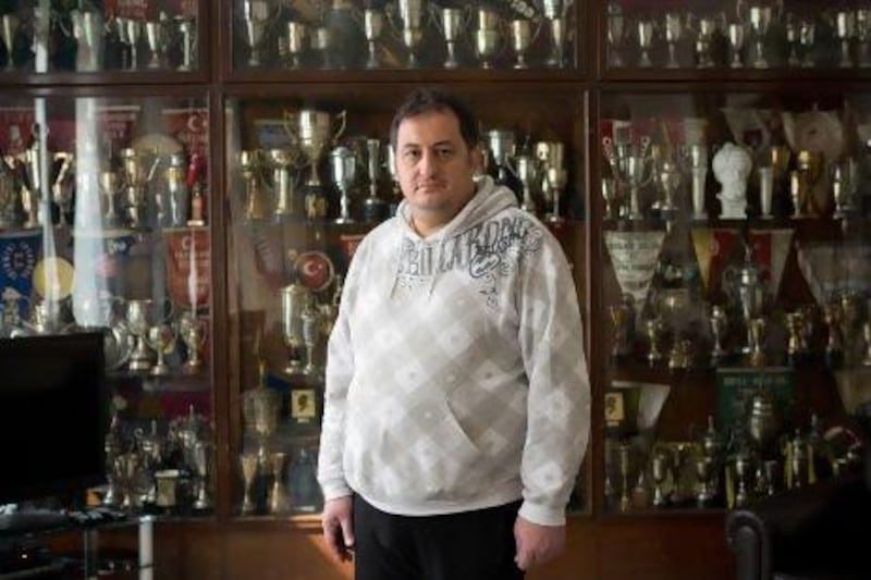 Dimitris Panayotu at Istanbul’s Beyoglu Sport Club, where he works as an administrator and a guide for Greek tourists.