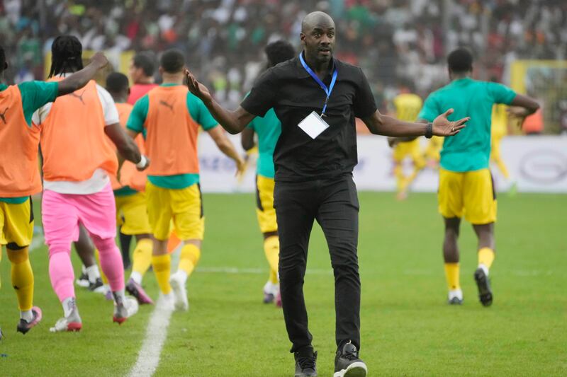 Ghana manager Otto Addo after Thomas Partey's goal. AP