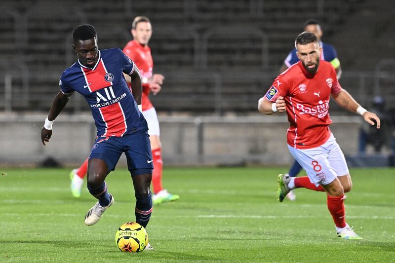 Idrissa Gueye - 5: Senegalese was part of a defensive midfield trio in first half that failed to offer PSG any attacking drive. Had so little influence there were no live pics of him on the night. Hooked at half time. AFP