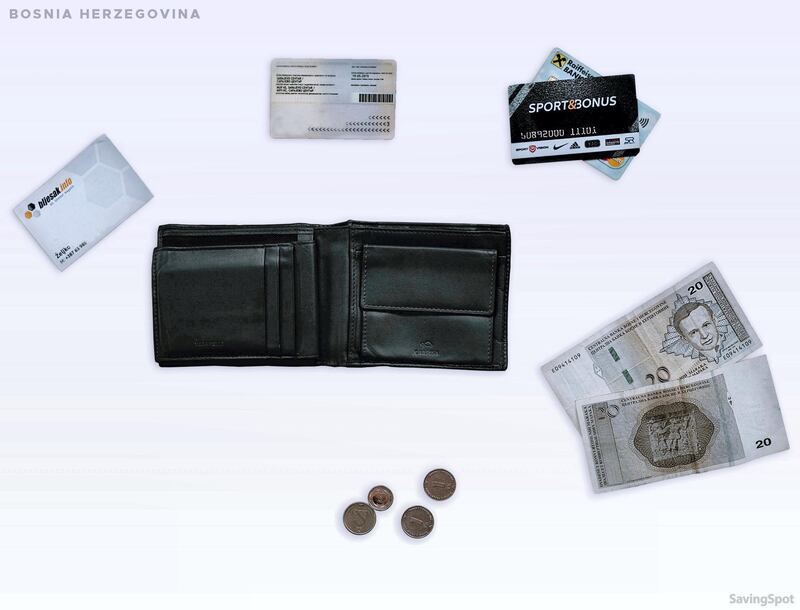 This wallet belongs to Amer, 22, from Bosnia Herzegovina.