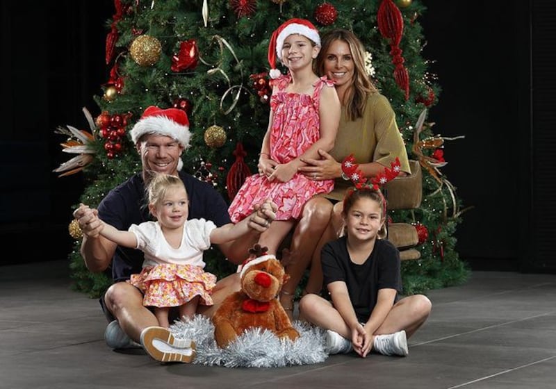 Australia cricketer David Warner and his family joined the Christmas celebrations. @davidwarner31 / Instagram