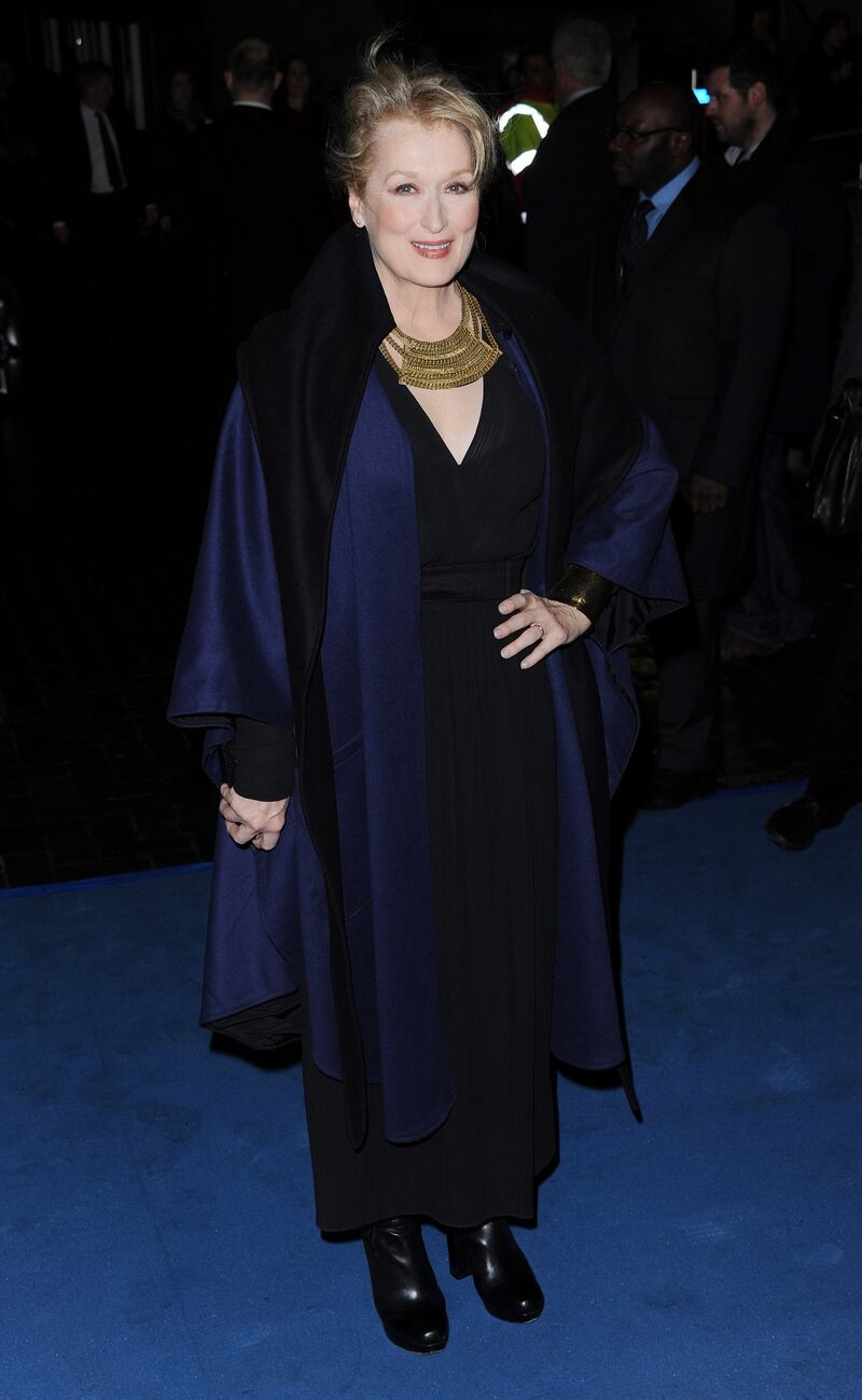 LONDON, UNITED KINGDOM - JANUARY 04:  Meryl Streep attends the European Premiere of The Iron Lady at BFI Southbank on January 4, 2012 in London, England. (Photo by Stuart Wilson/Getty Images)