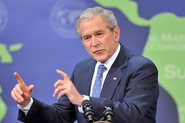 In singling out Iraq, Iran and North Korea as an “axis of evil” Mr Bush, speaking just four months after the US succumbed to the terrorist attacks of September 11, 2001, made a bold declaration that put America on a war footing. EPA