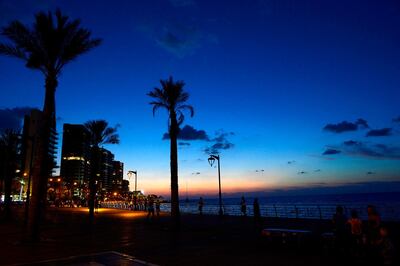 epa07020575 A general view of the sunset over the Mediterranean Sea in Beirut, Lebanon, 14 September 2018.  EPA/WAEL HAMZEH