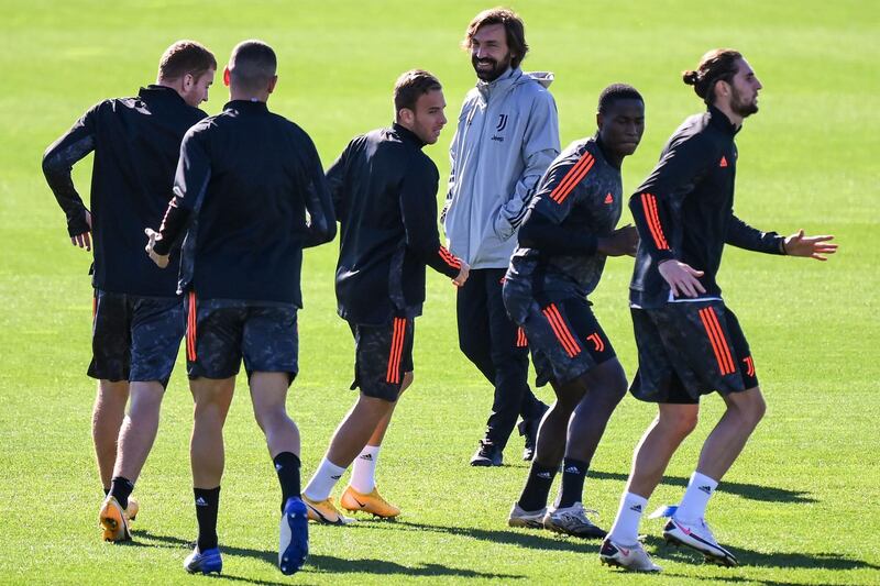 Juventus players attend a training session at the Juventus Training Centre, Turin. Reuters