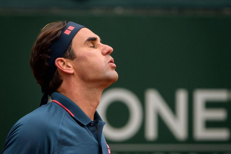 Switzerland's Roger Federer during his Geneva Open defeat. AFP