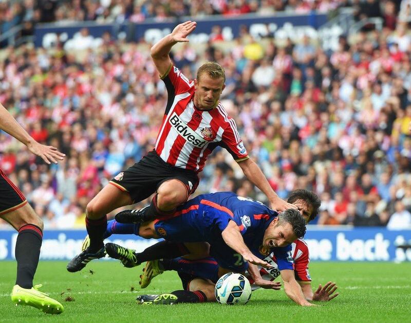 Centre midfield: Lee Cattermole, Sunderland. Authoritative, decisive and positive, he was everything Manchester United weren’t in midfield during the draw at the Stadium of Light. (Photo: Michael Regan / Getty Images)