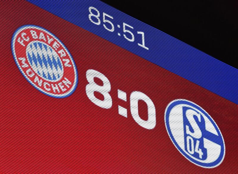 A great night for Bayern, not so great for Schalke.  EPA