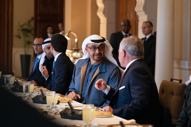 Sheikh Mohamed and King Abdullah also discussed regional and international issues, as well as developments in Gaza.