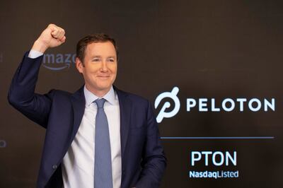 Peloton co-founder John Foley is stepping down after an extended streak of tumult at the exercise and treadmill company. AP