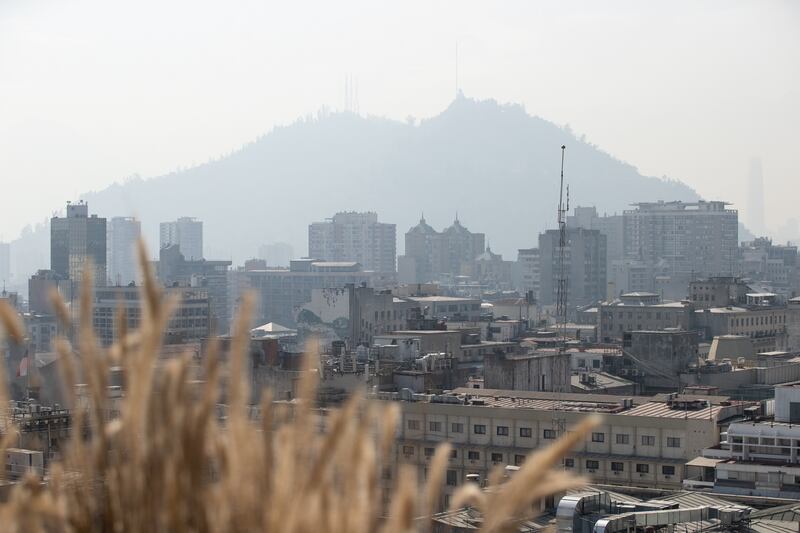 The view from San Cristobal Hill in Santiago. Chile displayed both strong activity and high inflation, according to IIF. EPA