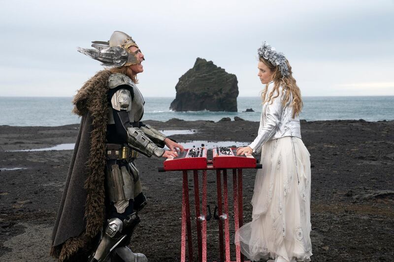 EUROVISION SONG CONTEST: The Story of Fire Saga - Will Ferrell as Lars Erickssong, Rachel McAdams as Sigrit Ericksdottir. Credit Elizabeth Viggiano/NETFLIX © 2020
