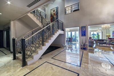 The villa's grand hallway. Courtesy Knight Frank