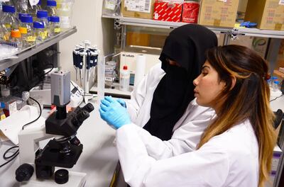 Sumaya Al Hosani and Mona Kalmouni. Courtesy: NYU Abu Dhabi