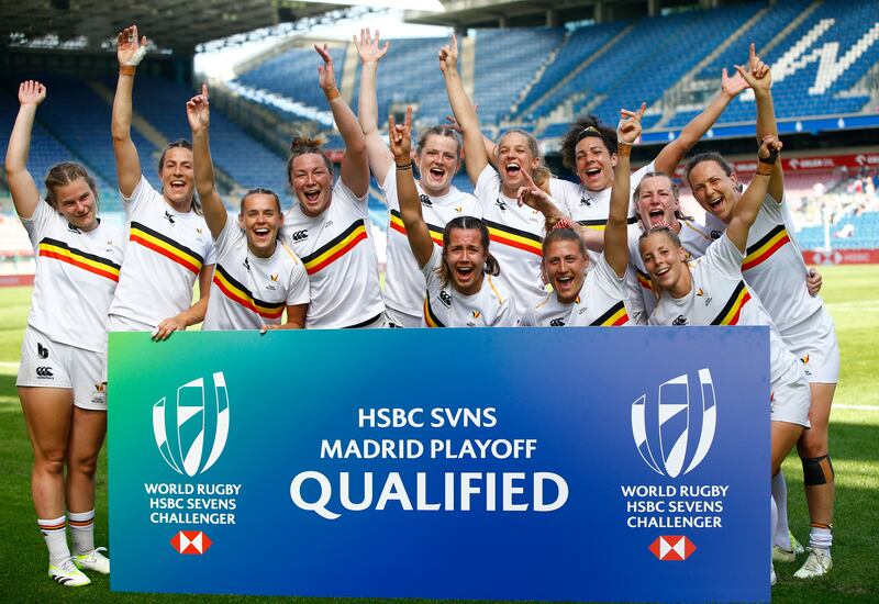 Belgium, with former Dubai schoolgirls Femke Soens and Louka Blommaert in their ranks, have qualified for the finale to the World Sevens Series in Madrid. Photo: World Rugby