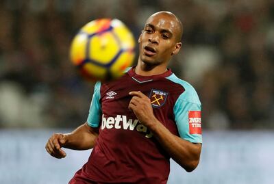 Soccer Football - Premier League - West Ham United vs Crystal Palace - London Stadium, London, Britain - January 30, 2018   West Ham United’s Joao Mario in action   REUTERS/David Klein    EDITORIAL USE ONLY. No use with unauthorized audio, video, data, fixture lists, club/league logos or "live" services. Online in-match use limited to 75 images, no video emulation. No use in betting, games or single club/league/player publications.  Please contact your account representative for further details.