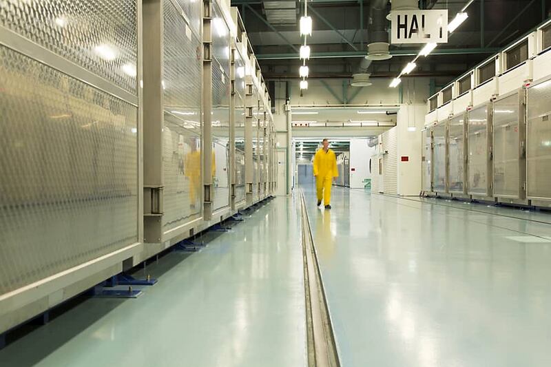 (FILES) A file handout picture released by Iran's Atomic Energy Organization on November 6, 2019, shows the interior of the Fordow (Fordo) Uranium Conversion Facility in Qom, in the north of the country. Iran has started the process to enrich uranium to 20 percent purity at its Fordow (Fordo) facility, state media reported, going well beyond the threshold set by the 2015 nuclear deal. - === RESTRICTED TO EDITORIAL USE - MANDATORY CREDIT "AFP PHOTO / HO / ATOMIC ENERGY ORGANIZATION OF IRAN" - NO MARKETING NO ADVERTISING CAMPAIGNS - DISTRIBUTED AS A SERVICE TO CLIENTS ===
 / AFP / Atomic Energy Organization of Iran / - / === RESTRICTED TO EDITORIAL USE - MANDATORY CREDIT "AFP PHOTO / HO / ATOMIC ENERGY ORGANIZATION OF IRAN" - NO MARKETING NO ADVERTISING CAMPAIGNS - DISTRIBUTED AS A SERVICE TO CLIENTS ===
