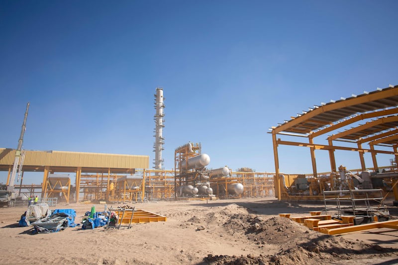 A gas separation plant under construction near Basra.