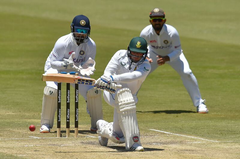 South Africa's Quinton de Kock plays a shot as India's wicketkeeper Rishabh Pant looks on. AFP