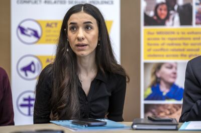 Nobel Peace Prize laureate Nadia Murad will take part in a panel discussion about how to foster peace amid conflict at the 'Open Forum Davos'. EPA