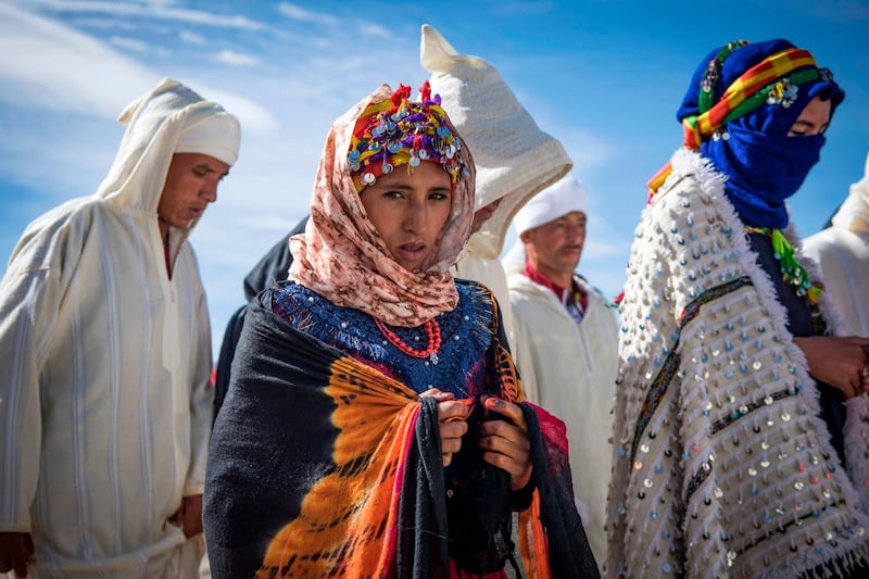 Younger would-be brides are accompanied by their elders. Photo: Fadel Senna / AFP