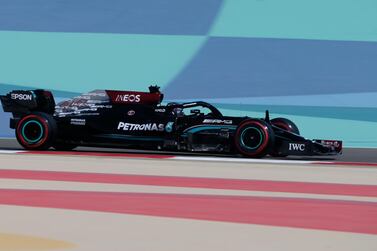 Formula One F1 - Bahrain Grand Prix - Bahrain International Circuit, Sakhir, Bahrain - March 26, 2021 Mercedes' Lewis Hamilton in action during practice REUTERS/Hamad I Mohammed