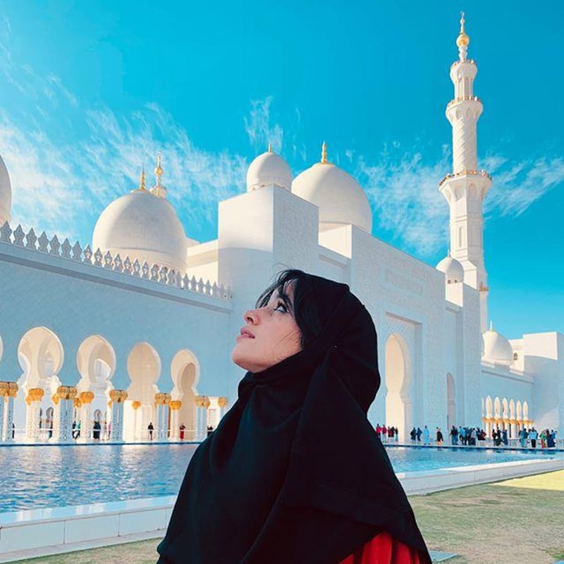 Camila Cabello at the Sheikh Zayed Grand Mosque. Instagram / Camila Cabello