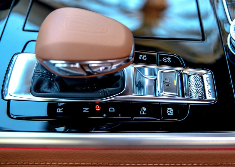 Hongqi’s designers have made liberal use of glossy piano-black trim on the dash and centre console